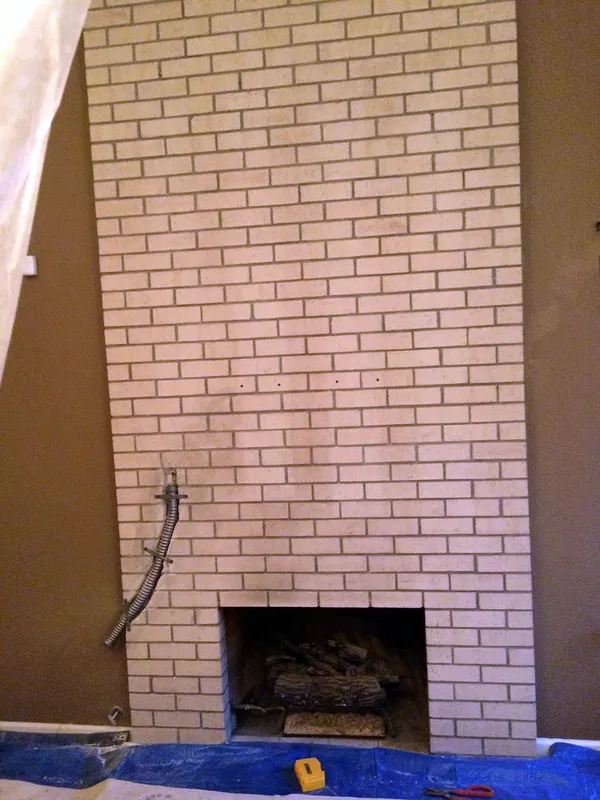 Before: the old fireplace