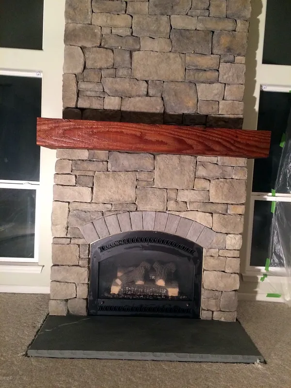Stone chimney by Nick Lambdin Masonry