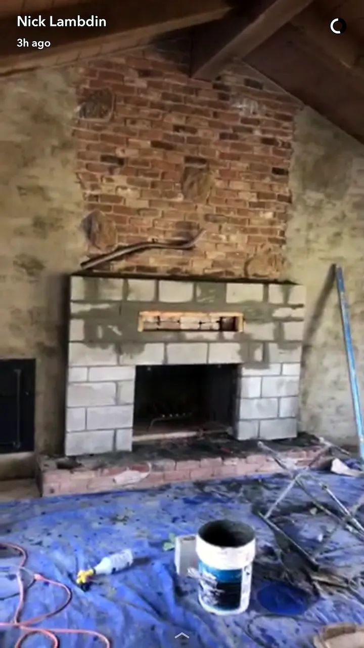Before: the old fireplace