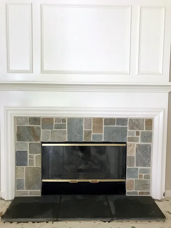 Slate fireplace by Nick Lambdin Masonry