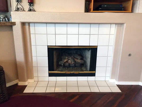 Before: the old fireplace