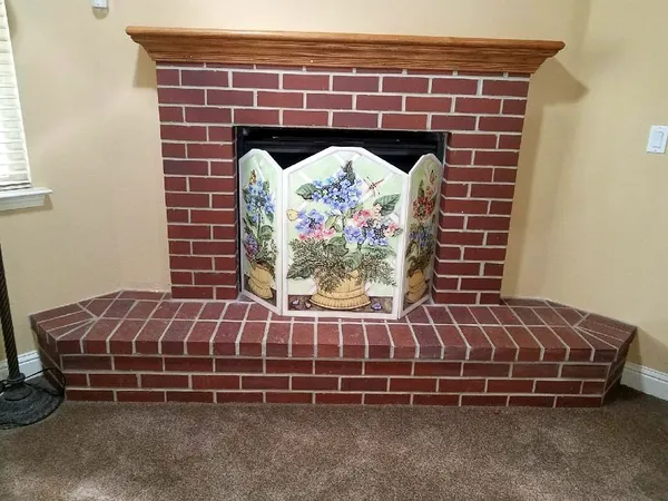 Before: the old fireplace