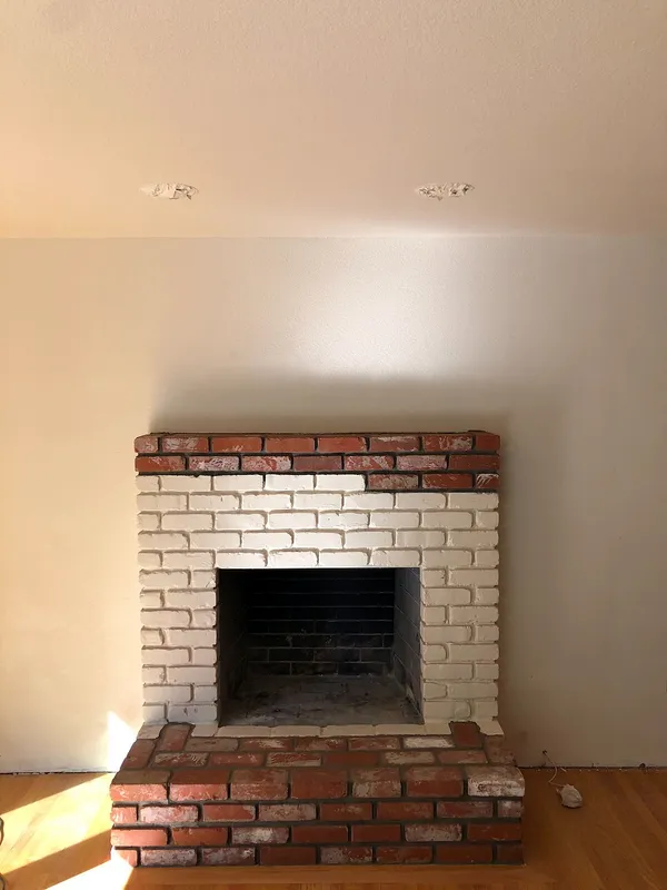 Brick fireplace by Nick Lambdin Masonry