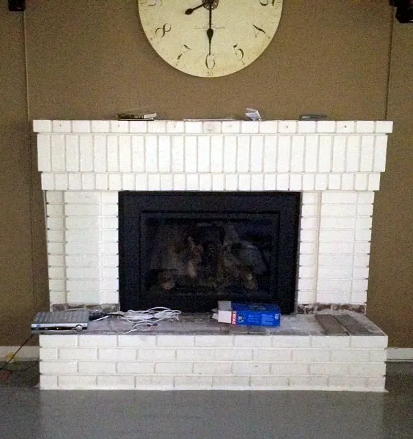 Before: the old fireplace